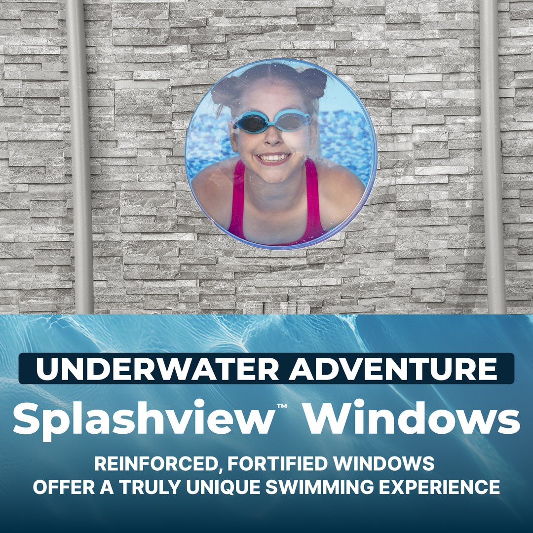 Bestway Power Steel Swim Vista 14' x 8'2" x 39.5" Above Ground Swimming Pool Set