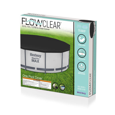 Bestway Flowclear Round 12' Pool Cover for Above Ground Frame Pools (Cover Only)