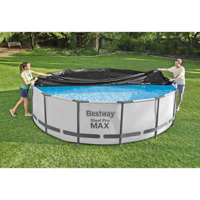 Bestway Flowclear 15' Round Pool Cover for Pools (Pool Cover Only) (Open Box) - VMInnovations