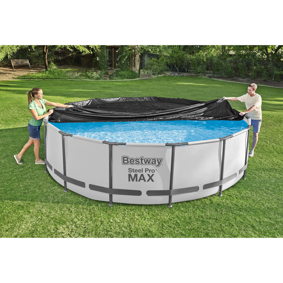 Bestway Flowclear 15ft Above Ground Round Frame Swimming Pool Cover (Open Box)