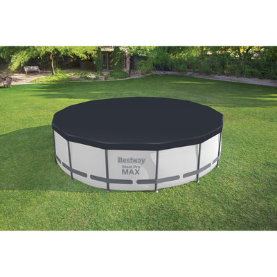 Bestway Flowclear 15' Round Pool Cover for Pools (Pool Cover Only) (Open Box) - VMInnovations