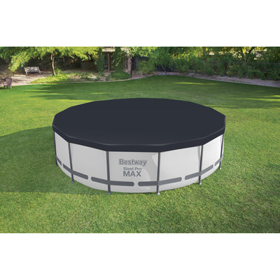 Bestway Flowclear 15 Foot Above Ground Round Frame Swimming Pool Cover (Used)