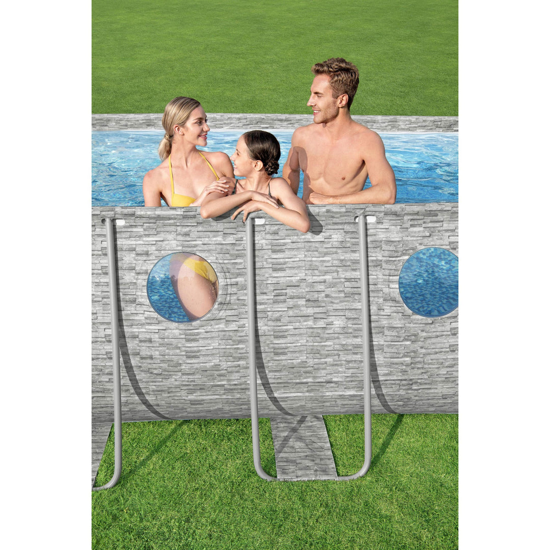 Bestway Power Steel Swim Vista 18' x 9' x 48" Above Ground Swimming Pool Set