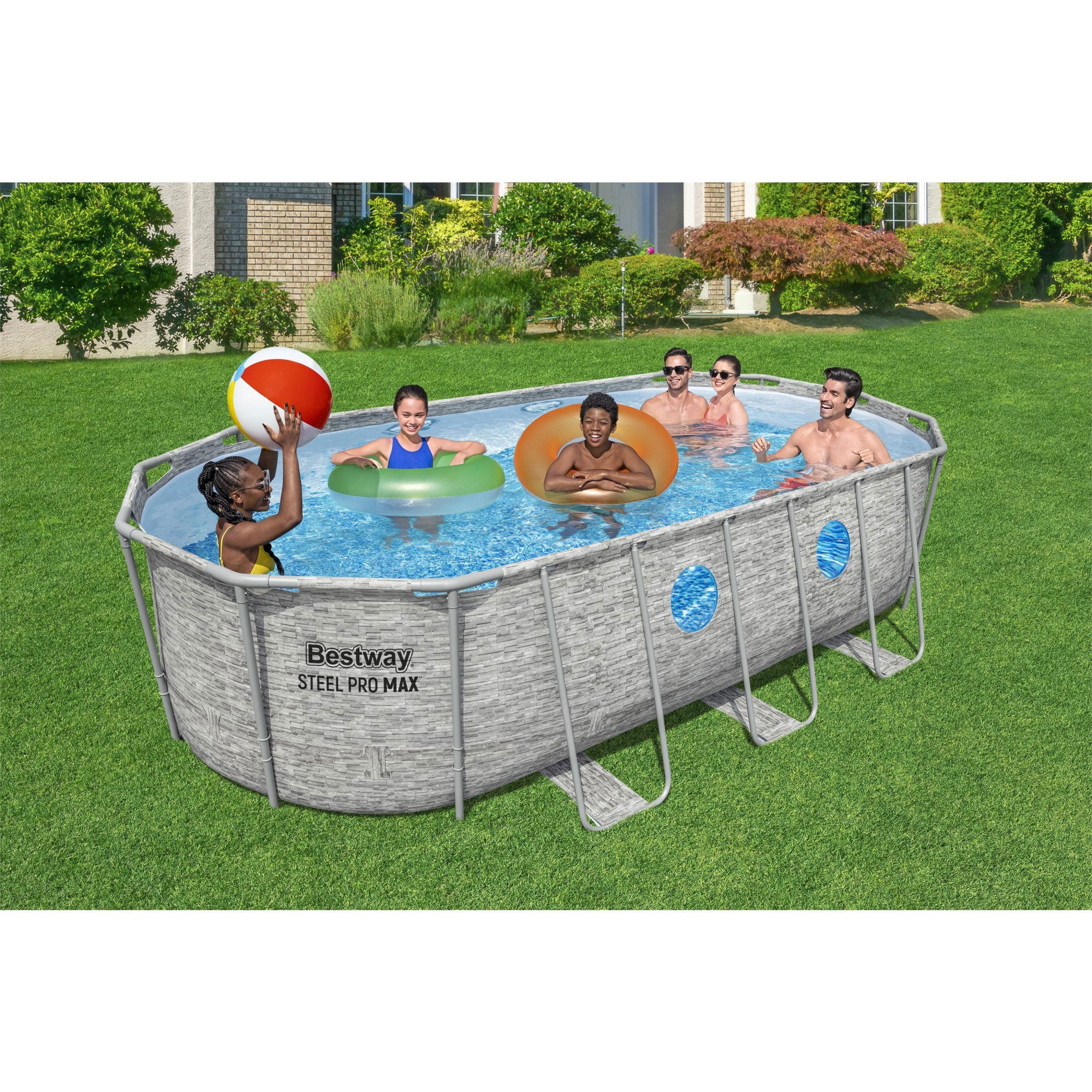 Bestway Power Steel Swim Vista 18' x 9' x 48" Above Ground Pool Set (For Parts) - VMInnovations