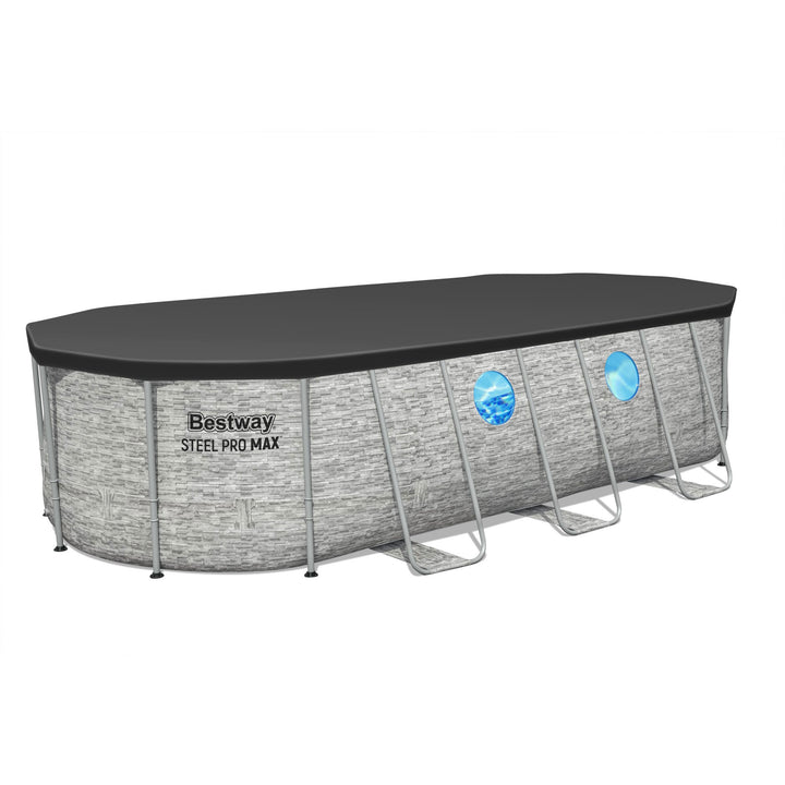 Bestway Power Steel Swim Vista 18' x 9' x 48" Above Ground Swimming Pool (Used)