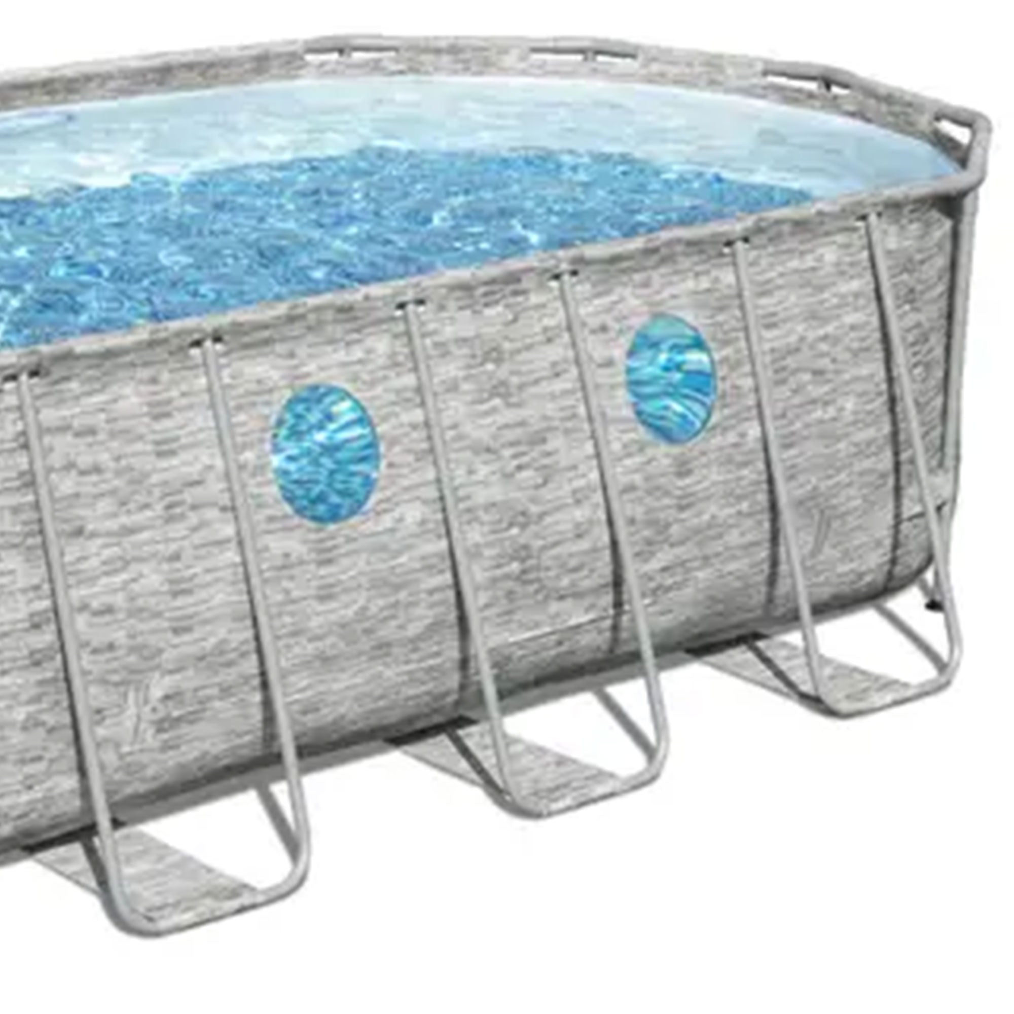 Bestway 24' x 12' x 52" Steel Rectangular Above Ground Pool & Cleaning Solution