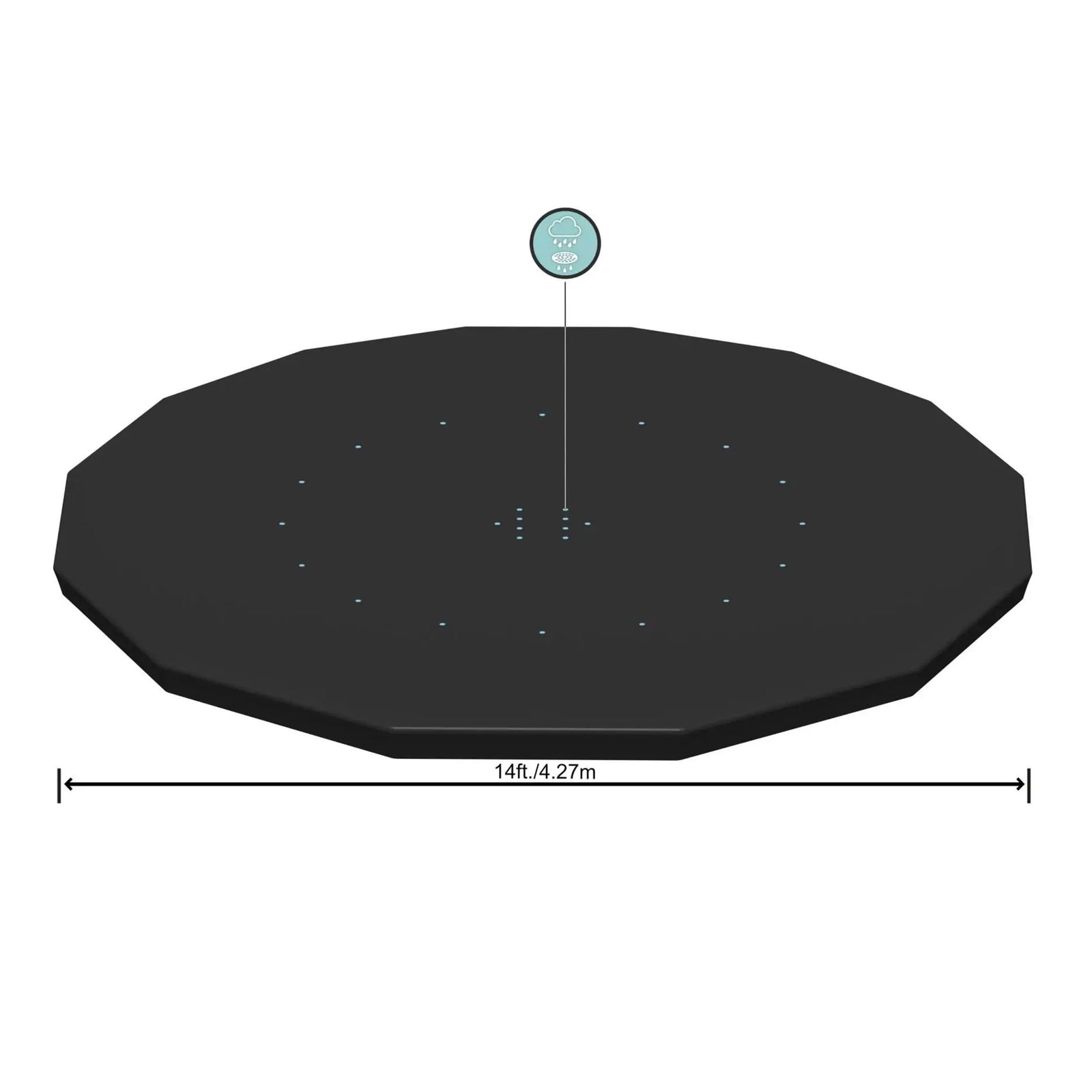 Bestway Flowclear Round 14' Pool Cover for Above Ground Frame Pools (Cover Only) - VMInnovations