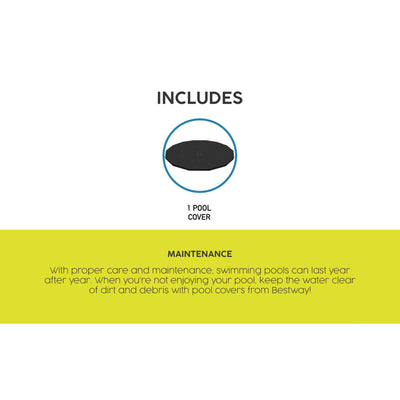 Bestway Flowclear Round 14' Pool Cover for Above Ground Frame Pools (Cover Only) - VMInnovations
