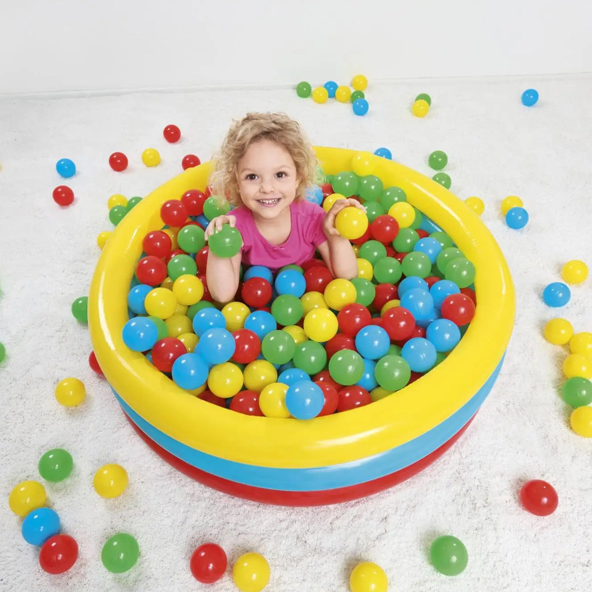 Bestway Fisher-Price Small Plastic Multi-Colored Play Ball Pit Balls, 250 Count