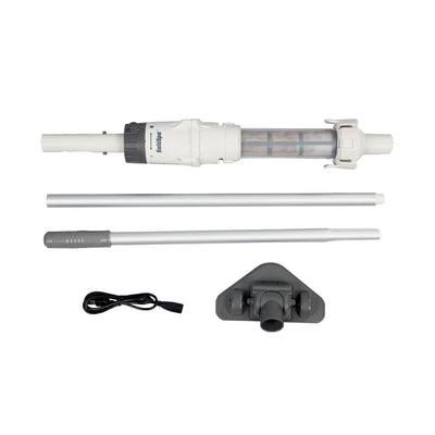 Lay-Z-Spa 5 Ft. Rechargeable Underwater Pool Pond Vacuum w/ Pivoting Head, White