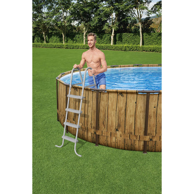 Bestway Power Steel Swim Vista 16ft x4ft Metal Frame Swimming Pool Set & Pump