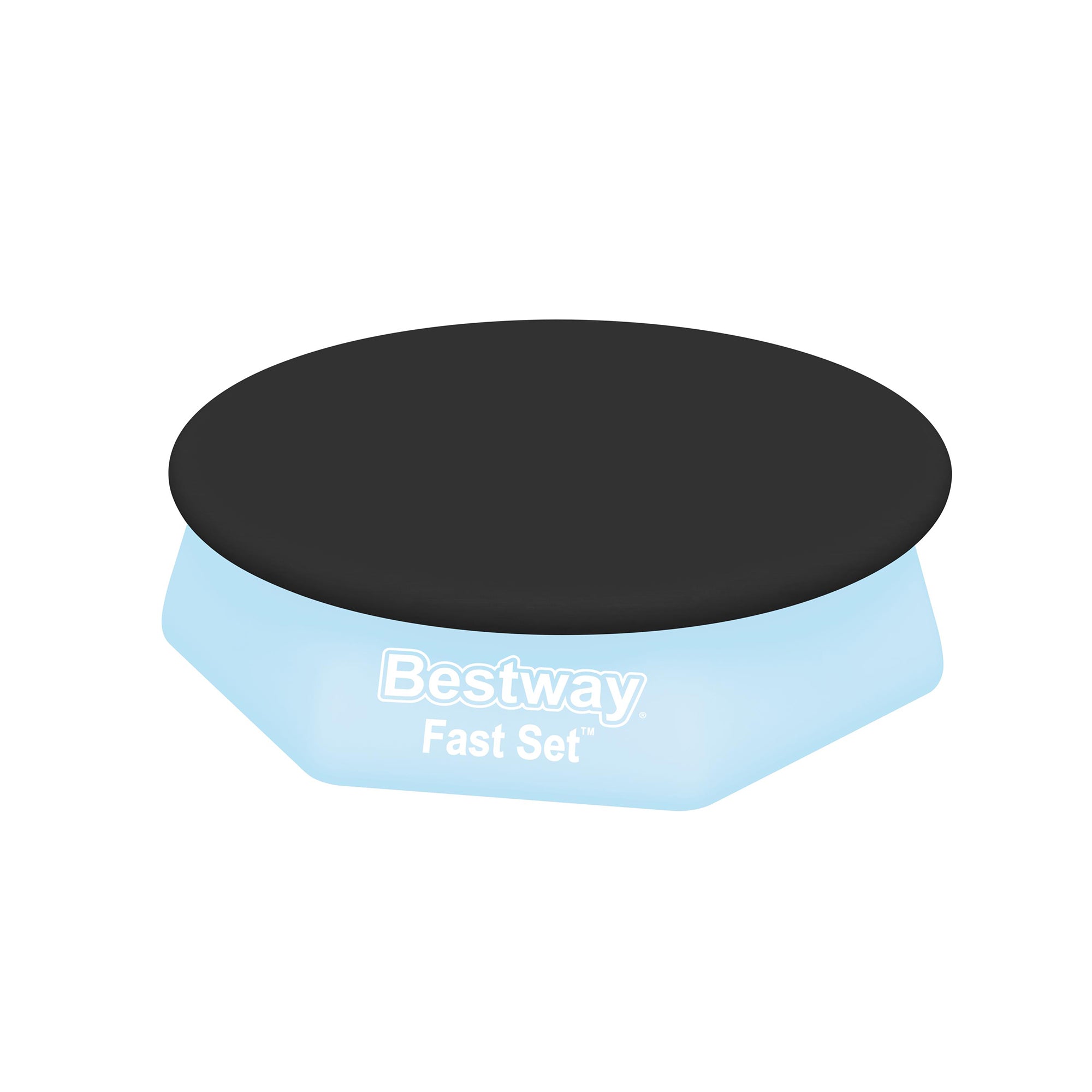 Bestway Flowclear Fast Set 8' Round Swimming Pool Cover for Above Ground Pools - VMInnovations