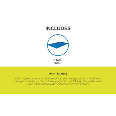 Bestway Rectangular Swimming Pool Cover for 102 by 67 Inch Above Ground Pools (For Parts)