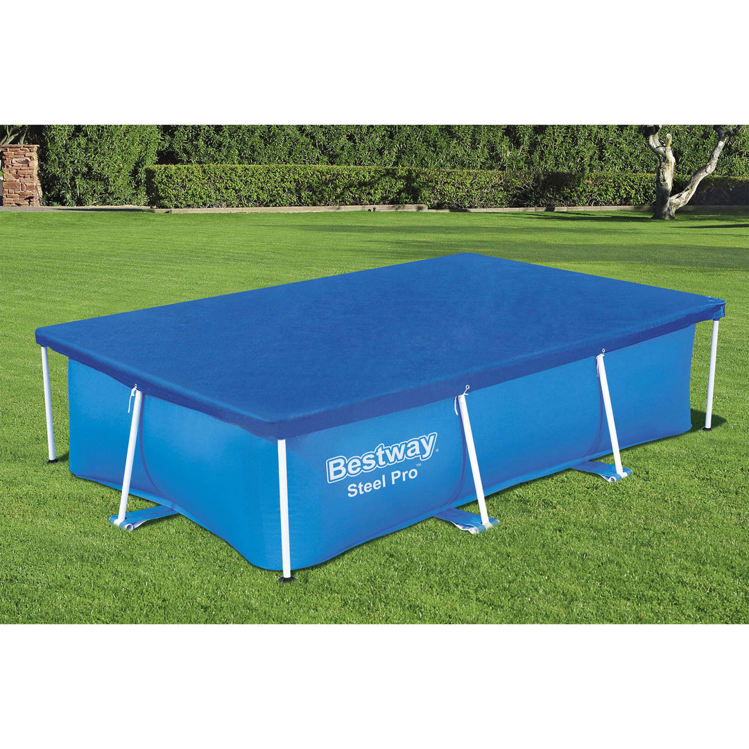 Bestway Flowclear Pro Rectangular Above Ground Swimming Pool Cover (Open Box)