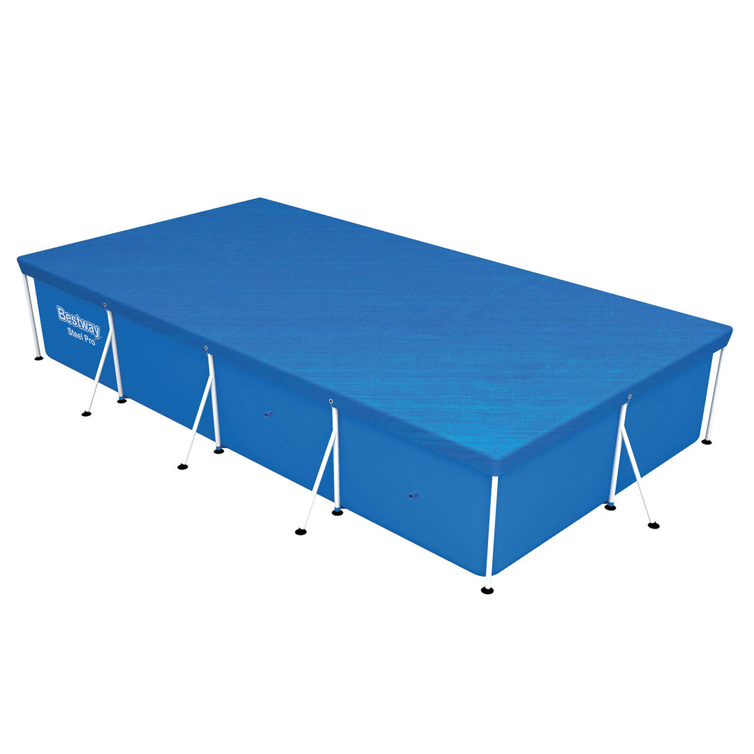 Bestway Flowclear Rectangular Above Ground Pool Cover, (Cover Only), 2 Pack - VMInnovations
