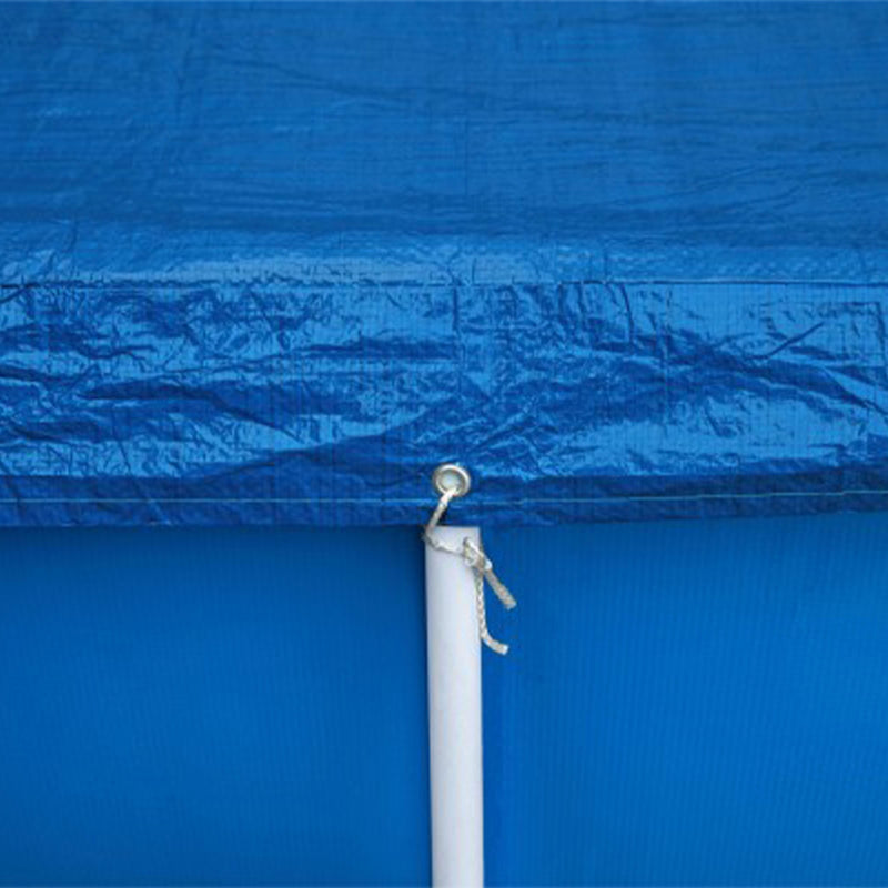 Bestway Pro Rectangular Above Ground Swimming Pool Cover, Blue (Used)