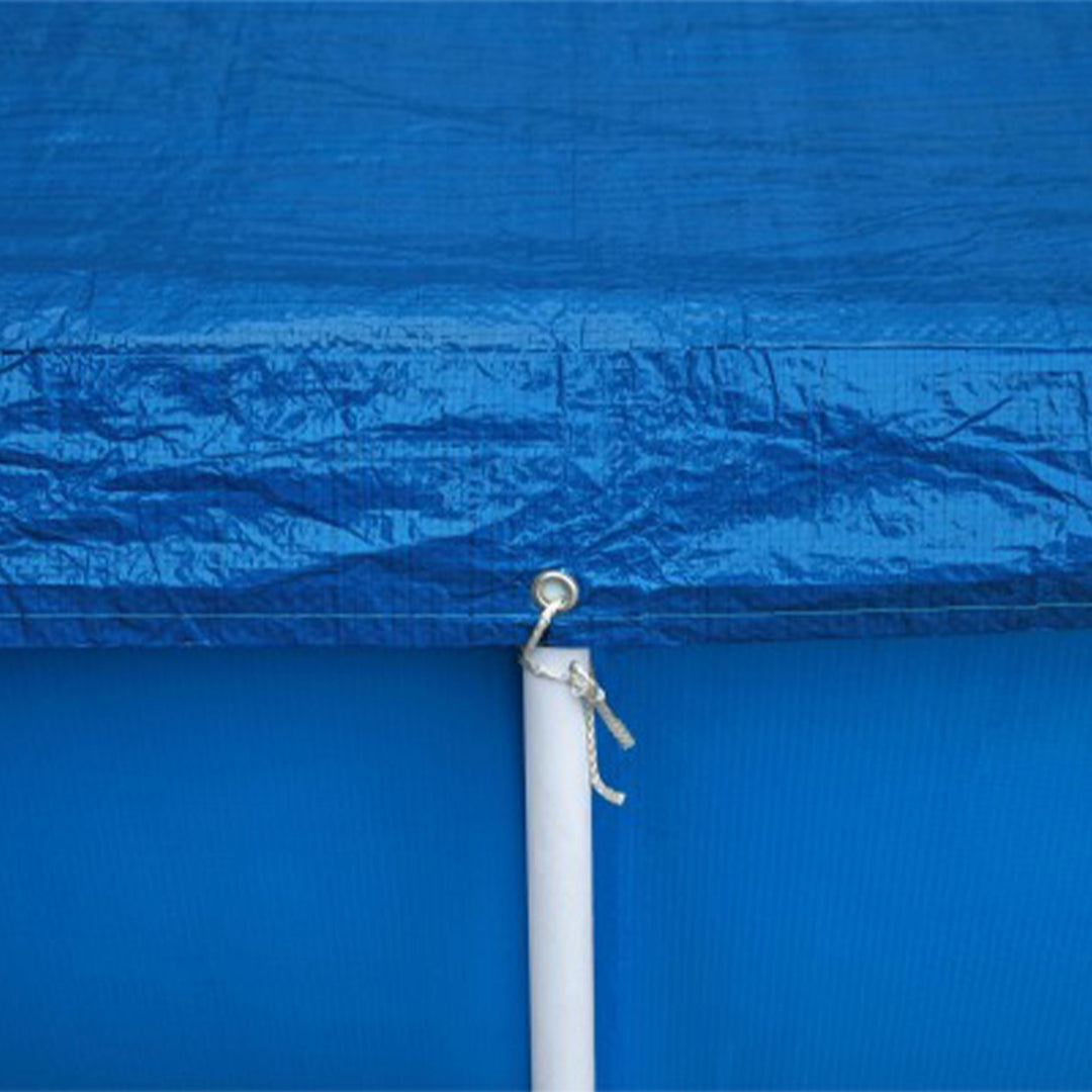 Bestway Pro Rectangular Above Ground Swimming Pool Cover, Blue (Used)