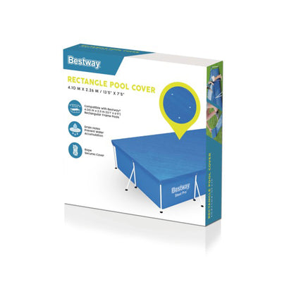 Bestway 157 x 83 Inch Above Ground Pool Tarp Cover for Steel Pro Pool (Open Box)