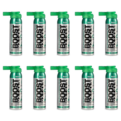 Boost Oxygen Natural Portable 2L Canned Oxygen Canister, Flavorless (10 Pack)