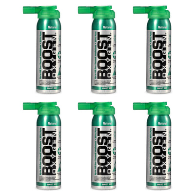 Boost Oxygen Canned 2-Liter Natural Inhaler Canister Bottle, Flavorless (6 Pack)