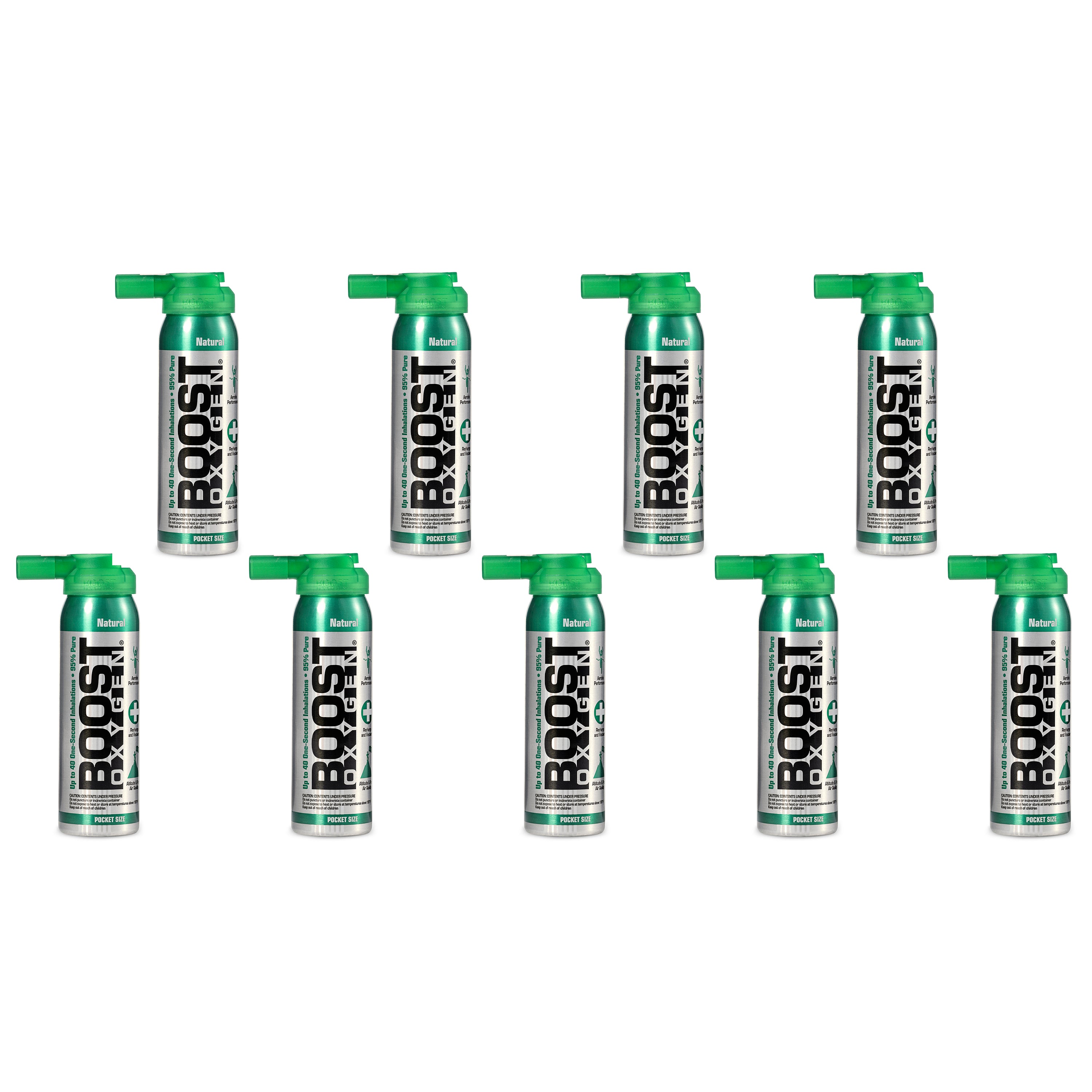 Boost Oxygen Canned 2-Liter Natural Inhaler Canister Bottle, Flavorless (9 Pack)