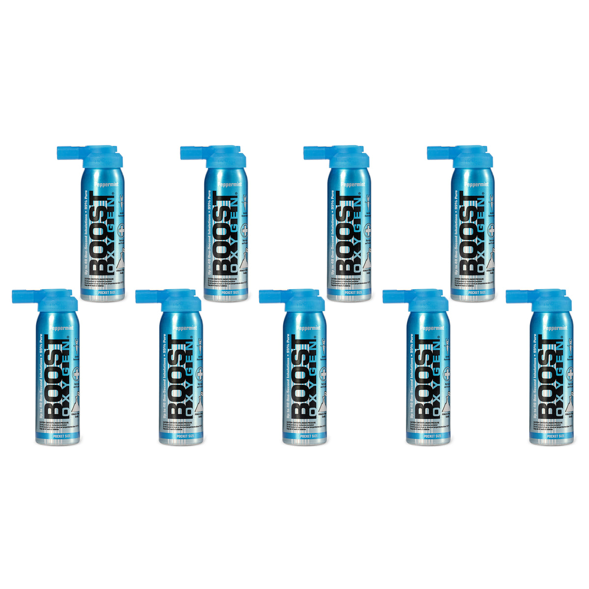 Boost Oxygen Canned 2-Liter Natural Oxygen Canister, Peppermint (9 Pack)