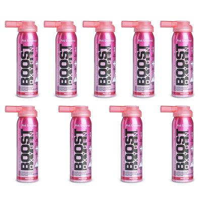 Boost Oxygen Canned 2-Liter Natural Oxygen Canister, Pink Grapefruit (9 Pack)