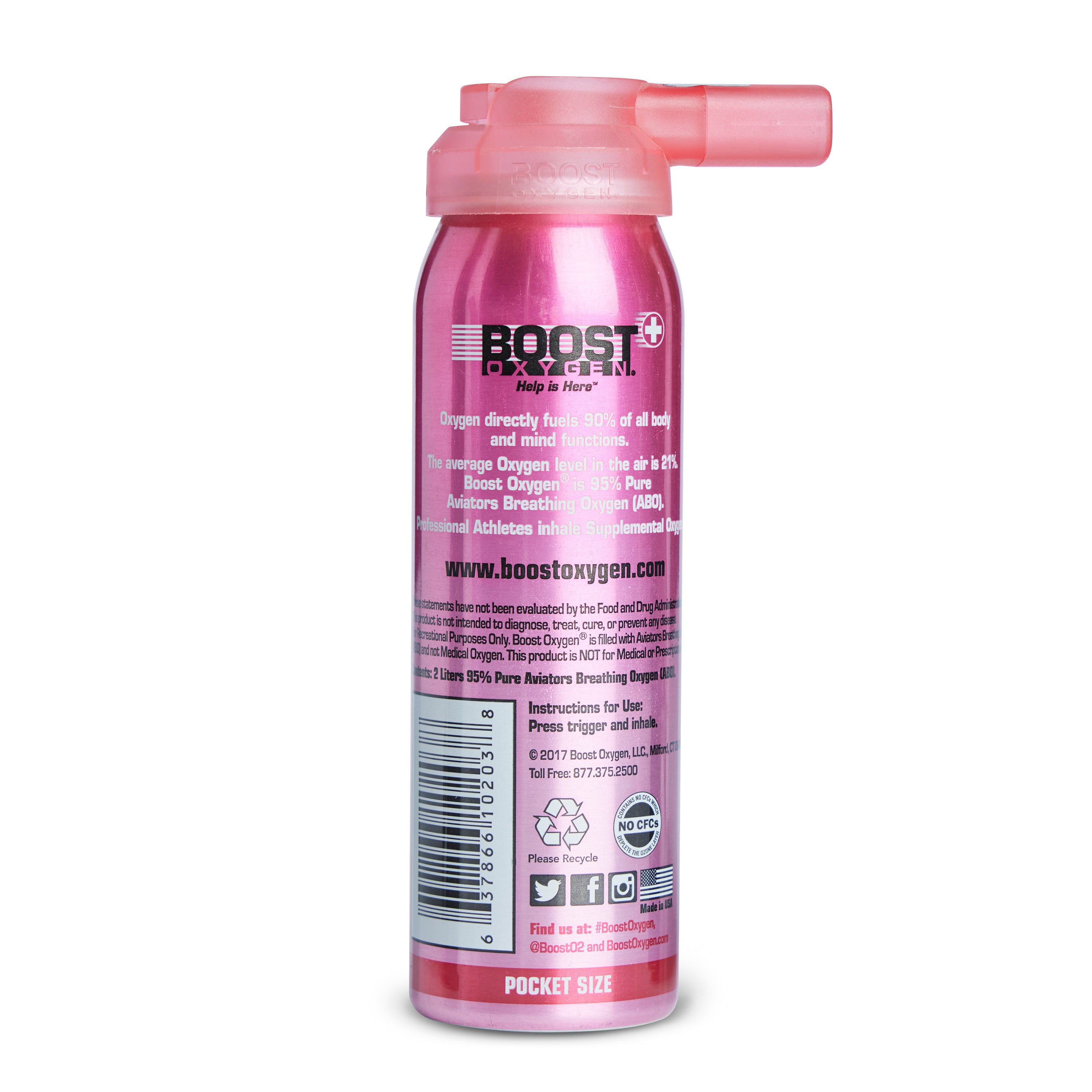 Boost Oxygen 10 & 2 Liter Natural Portable Pure Canned Oxygen Canister (5 Pack) - VMInnovations