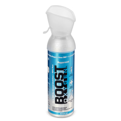 Boost Oxygen Natural Portable 5 Liter Pure Canned Oxygen Canister, Peppermint (2 Pack) - VMInnovations