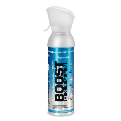 Boost Oxygen Natural Portable 5 Liter Pure Canned Oxygen Canister, Peppermint (2 Pack) - VMInnovations