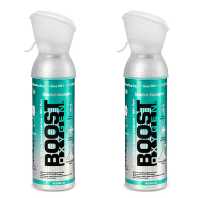 Boost Oxygen Natural Portable 5-Liter Pure Oxygen Canister Menthol (2 Pack) - VMInnovations