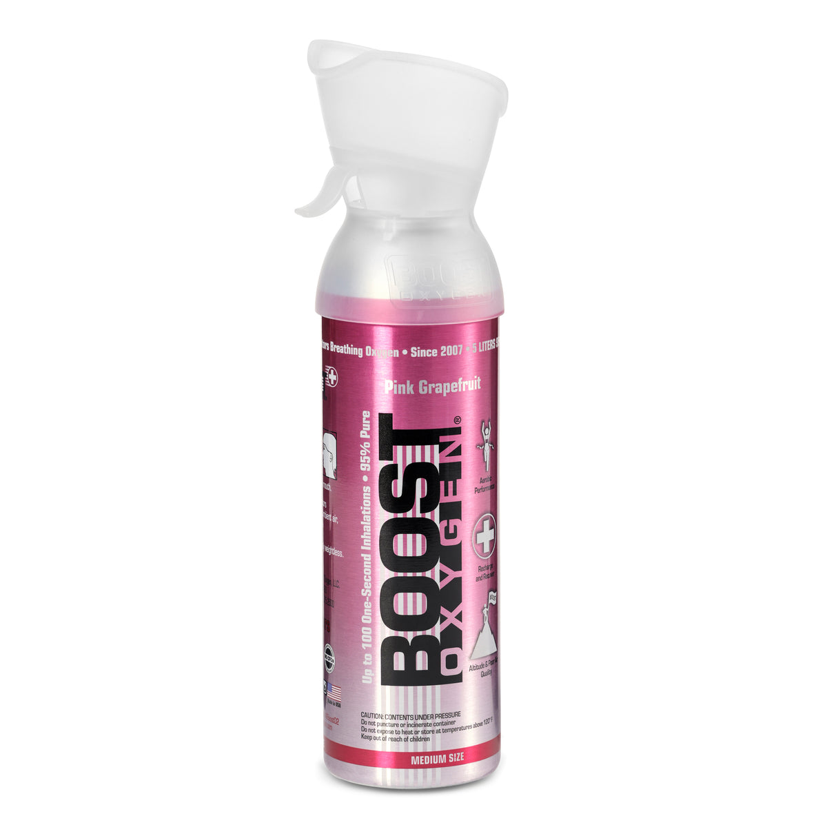 Boost Oxygen Natural Oxygen Canister, Pink Grapefruit, 2, 5 & 10 Liter (3 Pack)