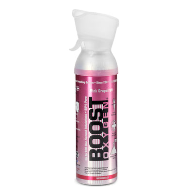 Boost Oxygen Natural 5 Liter Pure Oxygen Canister, Pink Grapefruit (3 Pack) - VMInnovations