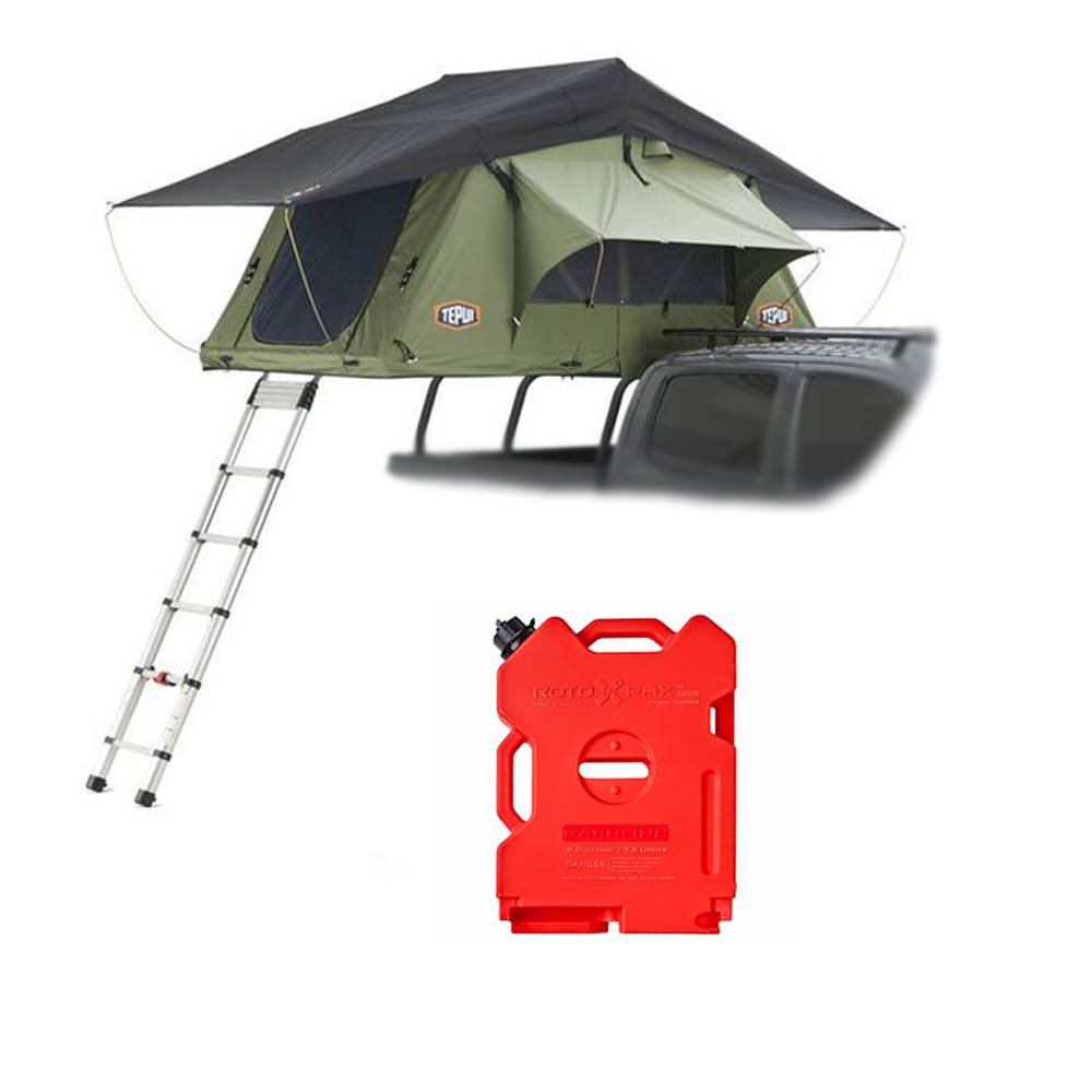 Tepui Kukenam Ruggedized Sky 3 Person Roof Top Tent & 2 Gallon Gas Container