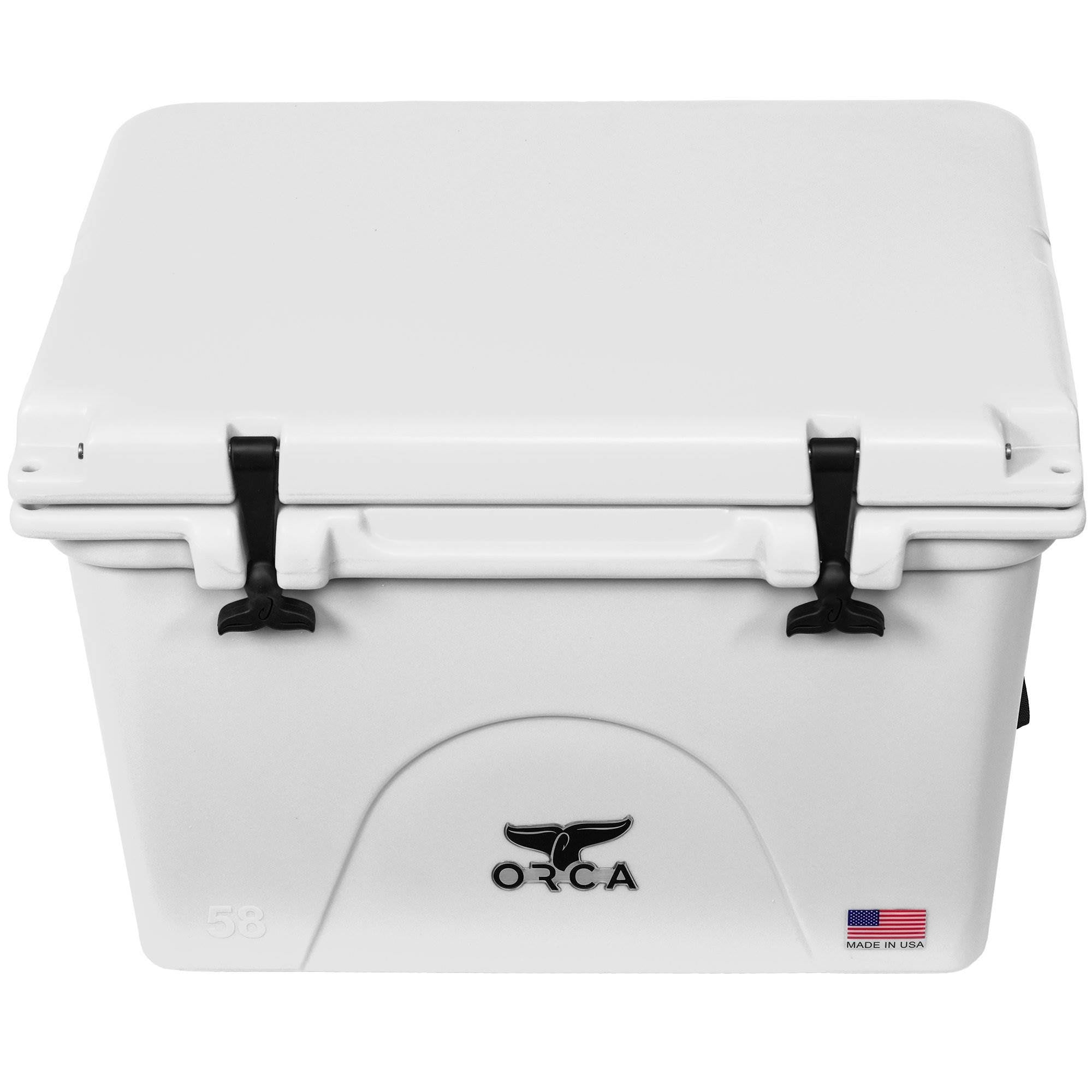 Orca 58 Quart 72 Can Roto Molded Insulated Ice Cooler, White (Open Box)
