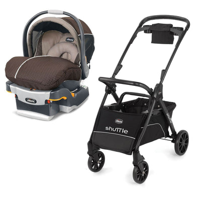 Chicco KeyFit 30 Magic Rear-Facing Car Seat and Shuttle Frame Stroller, Shale - VMInnovations