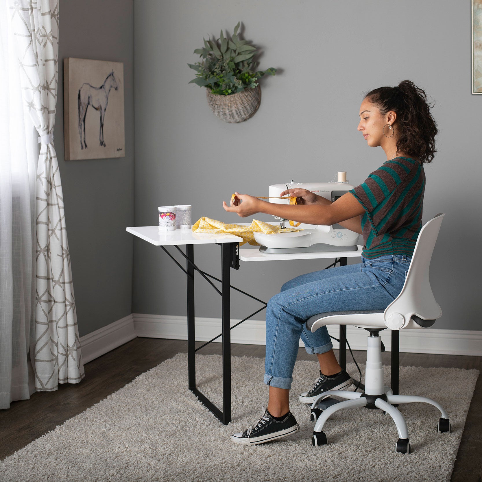Sew Ready Dart Multipurpose Sewing Table Workstation w/ Folding Top, (Open Box)