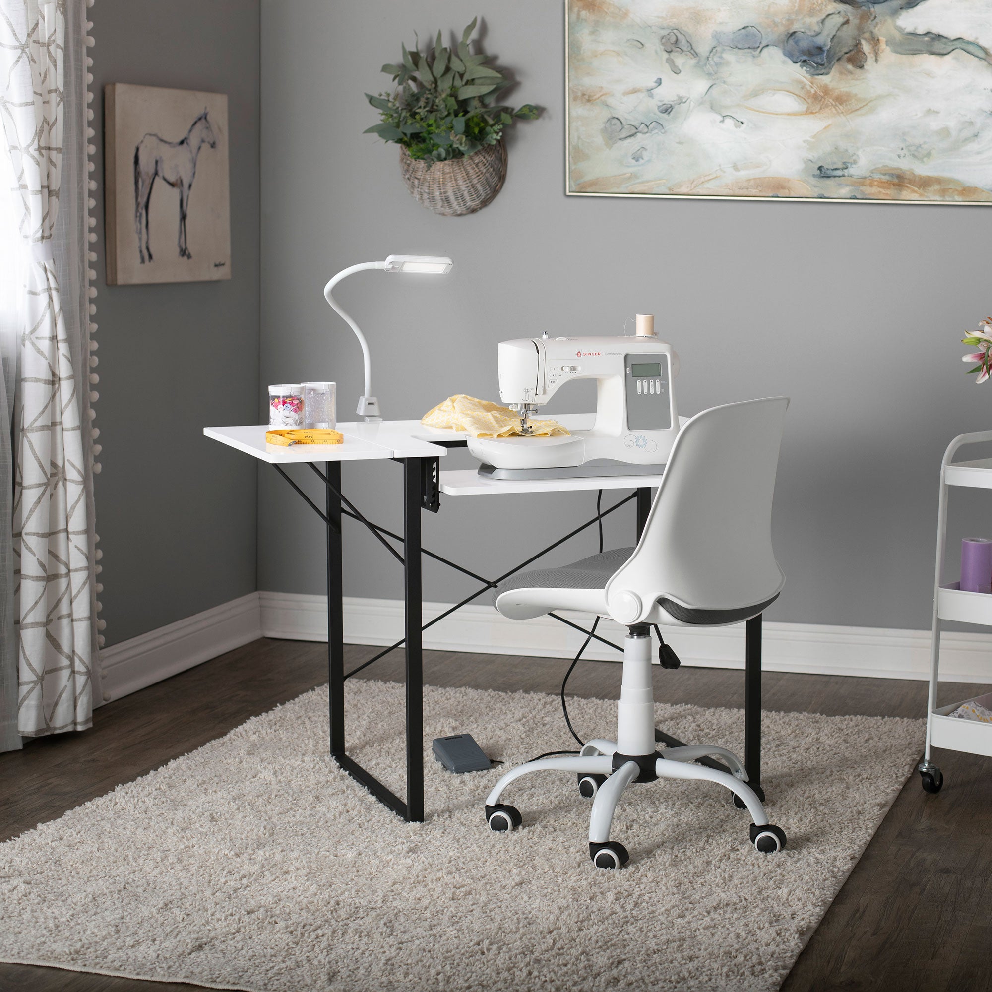 Sew Ready Dart Multipurpose Sewing Table Workstation w/ Folding Top, (Open Box)