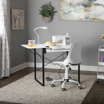 Sew Ready Dart Multipurpose Sewing Table Workstation w/ Folding Top, (Open Box)