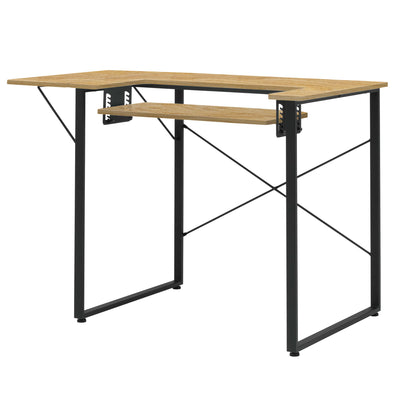 Sew Ready Dart Sewing Table Workstation w/ Folding Top, Black/Brown (Open Box)