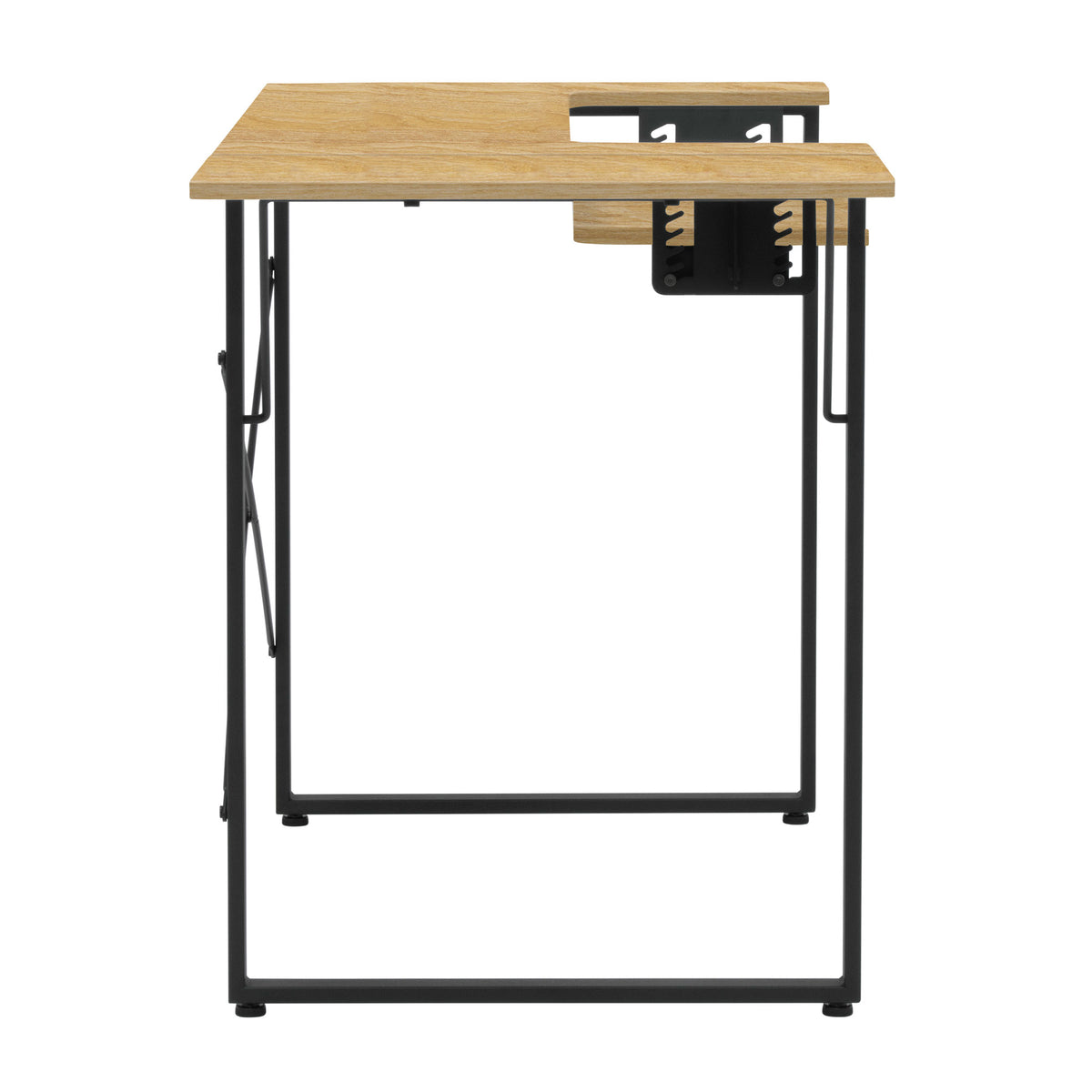 Sew Ready Dart Sewing Table Workstation w/ Folding Top, Black/Brown (Open Box)