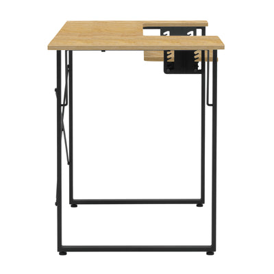 Sew Ready Dart Sewing Table Workstation w/ Folding Top, Black/Brown (For Parts)
