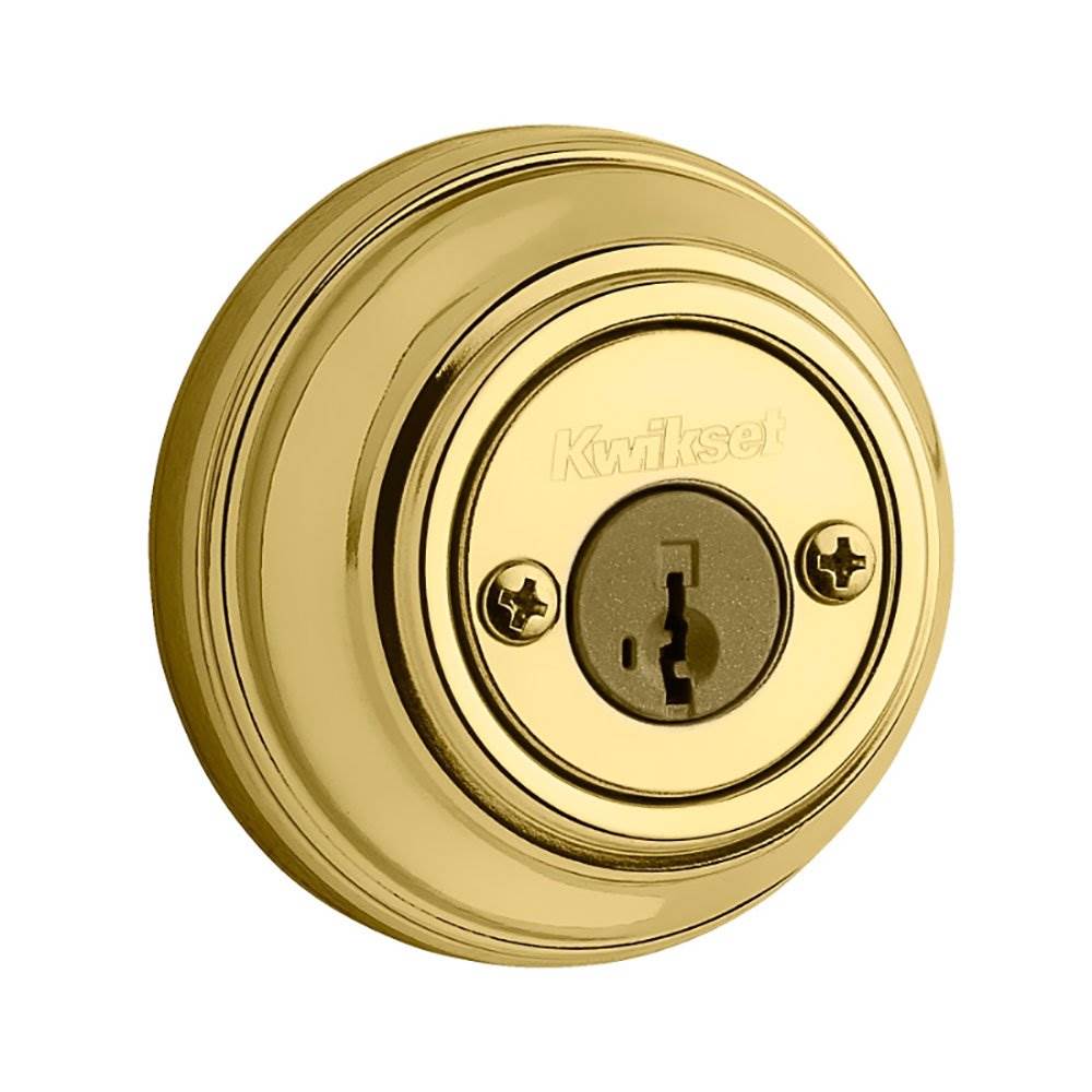 Kwikset 985 980 Series Double Cylinder Keyed Deadbolt, Polished Brass (2 Pack)