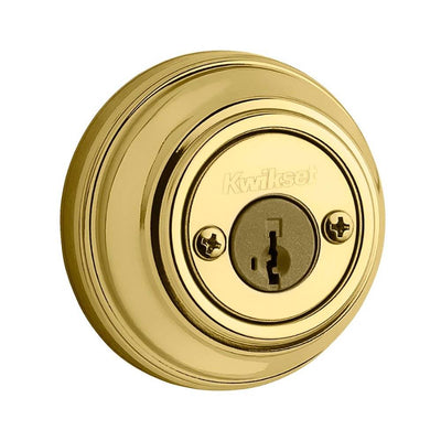 Kwikset 985 980 Series Double Cylinder Keyed Deadbolt, Polished Brass (2 Pack)
