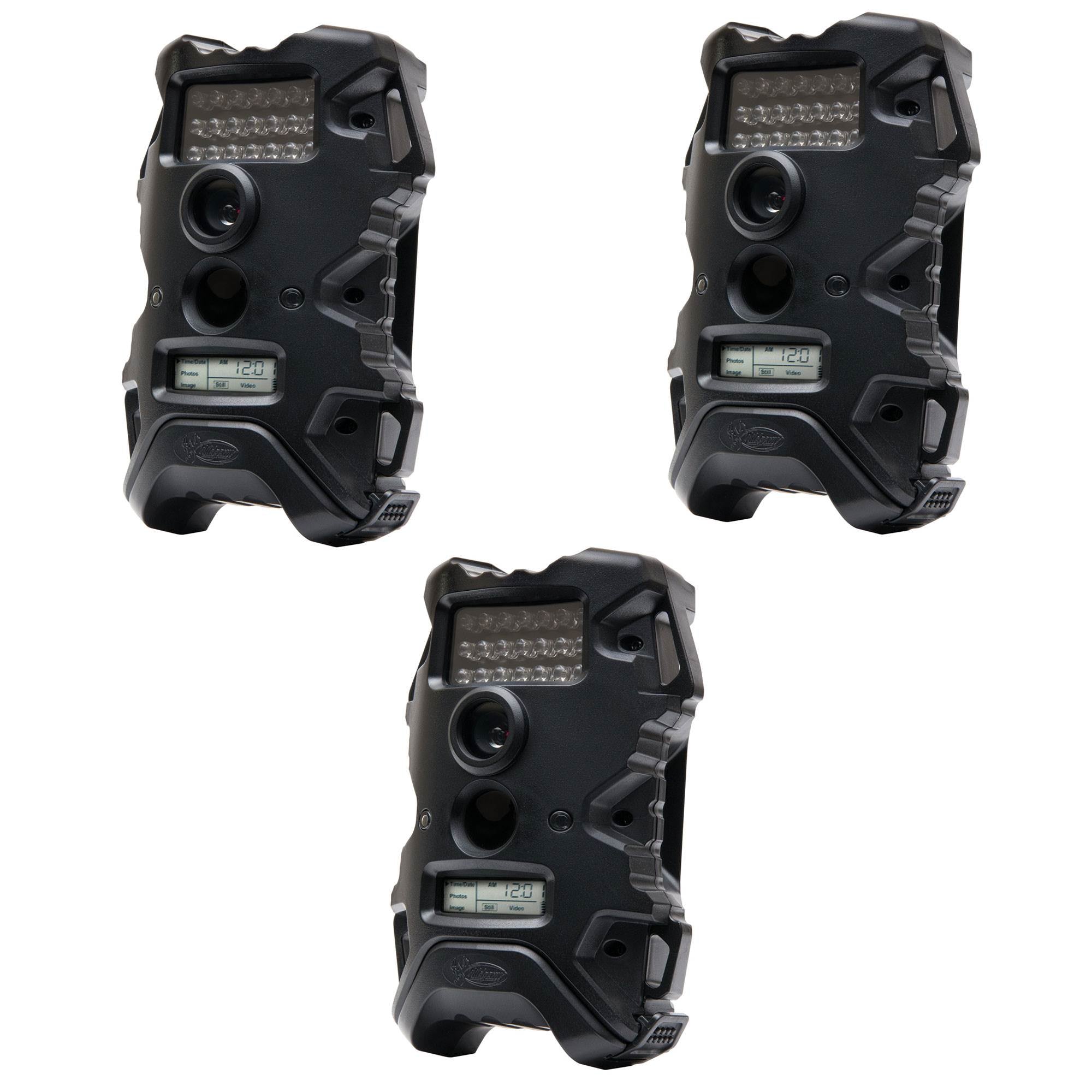 Wildgame Innovations Terra 7 Lightsout 10MP Video IR Game Camera, Black (3 Pack)