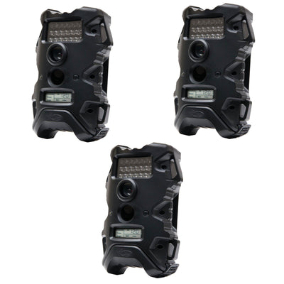 Wildgame Innovations Terra 7 Lightsout 10MP Video IR Game Camera, Black (3 Pack)