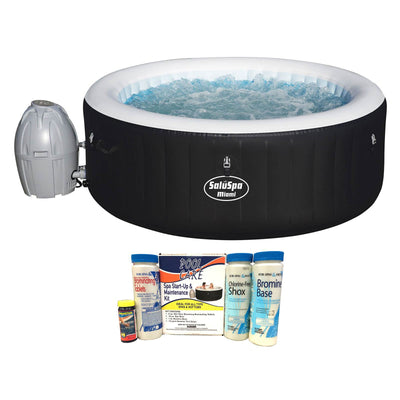 Bestway SaluSpa 4-Person Inflatable Portable Hot Tub w/ Chemical Maintenance Kit