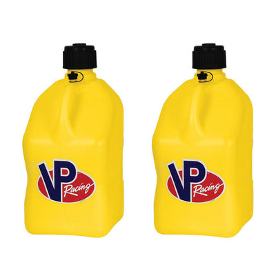 VP Racing Motorsport 5.5 Gal Square Plastic Utility Jugs, Yellow (2 Pack)
