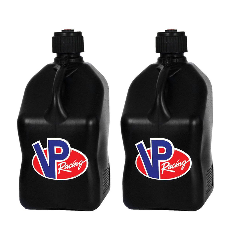 VP Racing Motorsport 5.5 Gal Square Plastic Utility Jugs, Black (2 Pack)