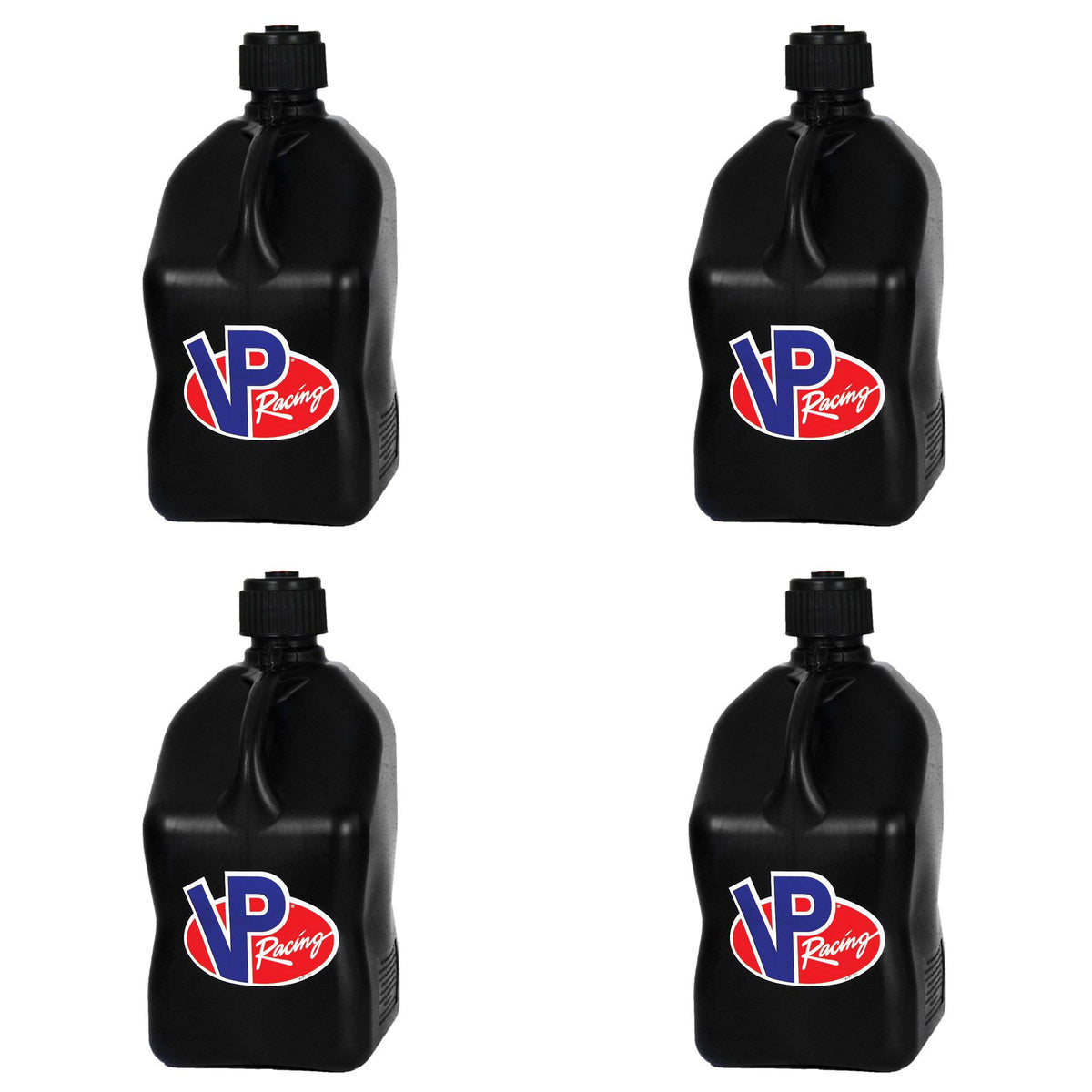 VP Racing Motorsport 5.5 Gal Square Plastic Utility Jugs, Black (4 Pack) - VMInnovations
